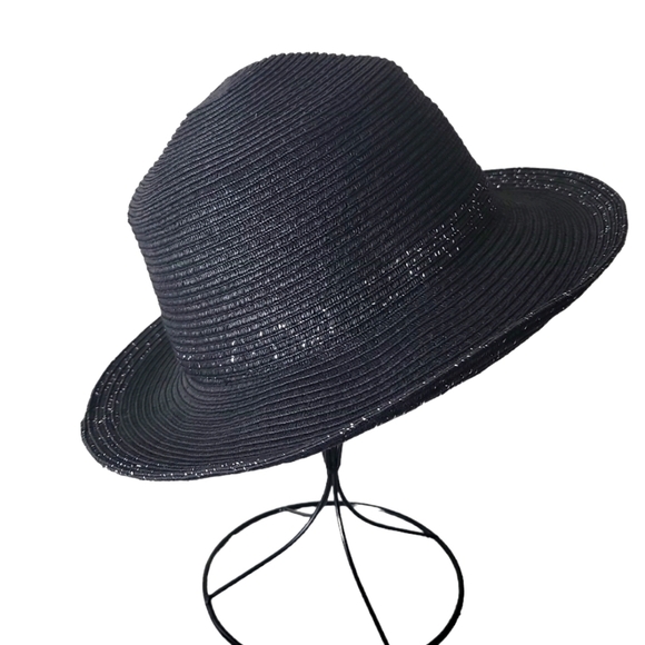 David and Young Black Hat with Silver Threading Wood Buckle - Picture 3 of 8